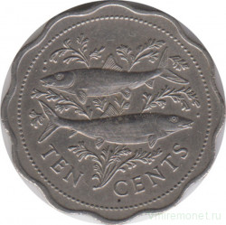 Монета. Багамские острова. 10 центов 1975 год.
