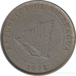Монета. Никарагуа. 10 сентаво 1978 год.