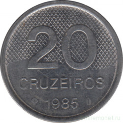 Монета. Бразилия. 20 крузейро 1985 год.