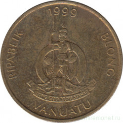 Монета. Вануату. 2 вату 1999 год.