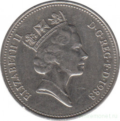 Монета. Великобритания. 5 пенсов 1988 год.