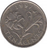 Монета. Бермудские острова. 10 центов 1997 год. ав
