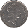 Монета. Бермудские острова. 10 центов 1997 год. рев.