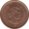 Монета. Канада. 1 цент 2010 год. Цинк покрытый медью. Реверс - кленовый лист. рев.