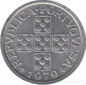 Монета. Португалия. 10 сентаво 1979 год.