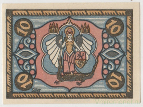 Бона. Нотгельд. Германия. Город Йена. 10 пфеннигов 1921 год. Вариант 656.2.1