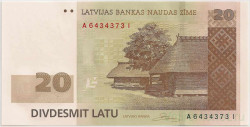 Банкнота. Латвия. 20 лат 2009 год.