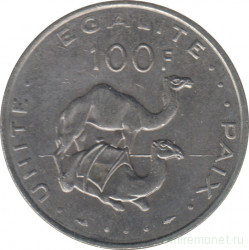 Монета. Джибути. 100 франков 1991 год.