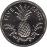 Монета. Багамские острова. 5 центов 1992 год. рев.