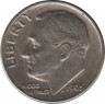  Монета. США. 10 центов 1965 год. ав.