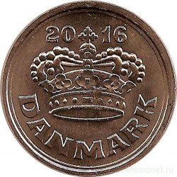Монета. Дания. 50 эре 2016 год.