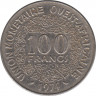Монета. Западноафриканский экономический и валютный союз (ВСЕАО). 100 франков 1974 год. ав.