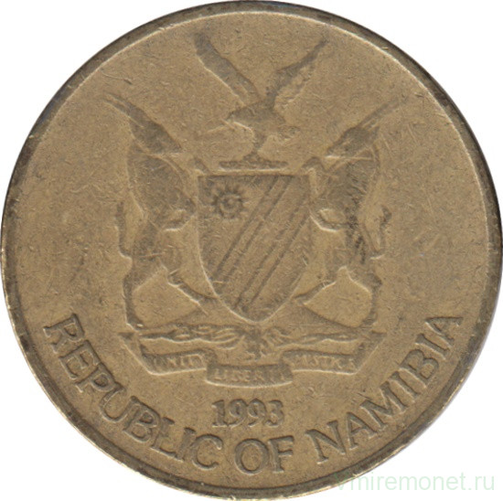 Монета. Намибия. 1 доллар 1993 год.