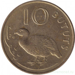 Монета. Гамбия. 10 бутутов 1971 год.