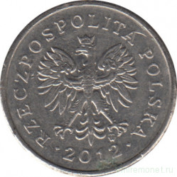 Монета. Польша. 10 грошей 2012 год.