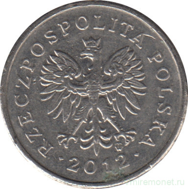 Монета. Польша. 10 грошей 2012 год.