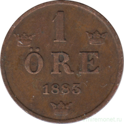 Монета. Швеция. 1 эре 1883 год.