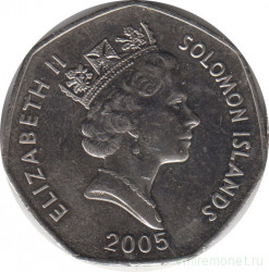Монета. Соломоновы острова. 1 доллар 2005 год.
