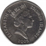 Монета. Соломоновы острова. 1 доллар 2005 год. рев.