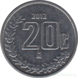 Монета. Мексика. 20 сентаво 2012 год.