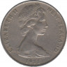 Монета. Новая Зеландия. 20 центов 1971 год. ав.