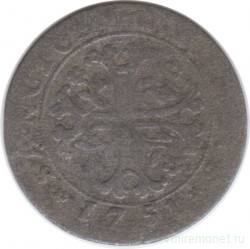 Монета. Швейцария. Город Фрибур. 2 крейцера 1751 год.