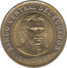 Монета. Эквадор. 1000 сукре 1997 год. 70 лет Центробанку  Эквадора. ав.