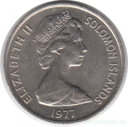 Монета. Соломоновы острова. 10 центов 1977 год.