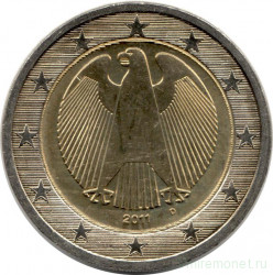 Монета. Германия. 2 евро 2011 год (D).