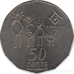 Монета. Австралия. 50 центов 1994 год. Год семьи.