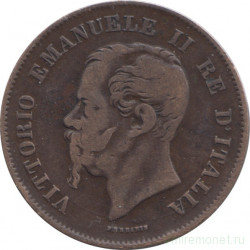Монета. Италия. 5 чентезимо 1862 год. N.