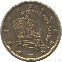 Монета. Кипр. 20 центов 2019 год.