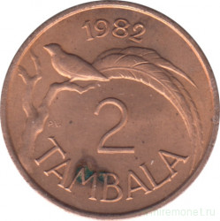 Монета. Малави. 2 тамбалы 1982 год.