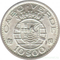 Монета. Кабо-Верде. 10 эскудо 1953 год.