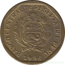 Монета. Перу. 5 сентимо 1996 год.