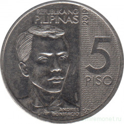 Монета. Филиппины. 5 песо 2019 год. Круг.