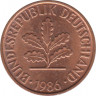 Монета. ФРГ. 2 пфеннига 1986 год. Монетный двор - Карлсруэ (G). ав.