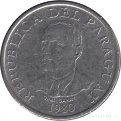 Монета. Парагвай. 10 гуарани 1980 год.