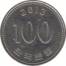 Монета. Южная Корея. 100 вон 2013 год. ав.