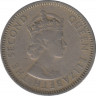 Монета. Британские Восточные Карибские территории. 25 центов 1957 год. рев.