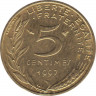 Монета. Франция. 5 сантимов 1997 год. ав.