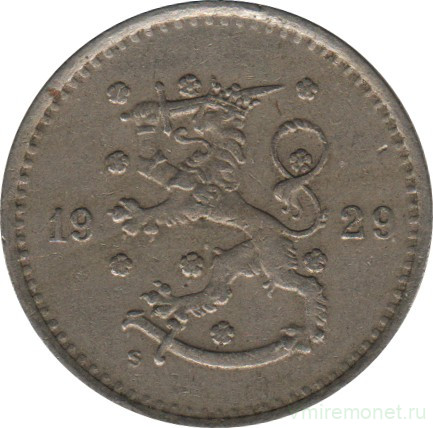 Монета. Финляндия. 50 пенни 1929 год. 