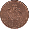 Монета. Барбадос. 1 цент 1997 год. ав.