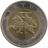 Реверс.Монета. Литва. 5 литов 2009 год.