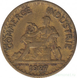 Монета. Франция. 1 франк 1927 год.