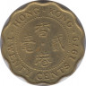 Монета. Гонконг. 20 центов 1979 год. ав.
