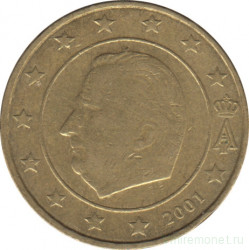 Монета. Бельгия. 10 центов 2001 год.