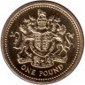 Монета. Великобритания. 1 фунт 1998 год.