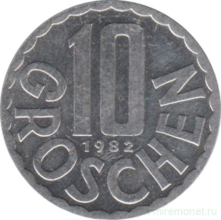 Монета. Австрия. 10 грошей 1982 год.
