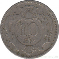 Монета. Австро-Венгерская империя. 10 геллеров 1895 год.